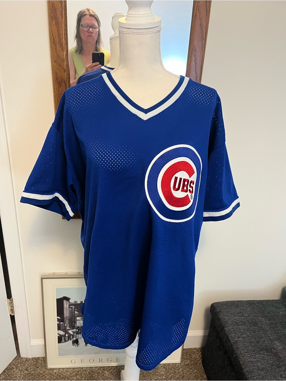 Rawlings Royal Blue Mesh Sleeve Jersey with White Trim